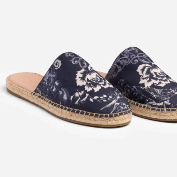 NEW JOHNNY WAS Olivia Mule Espadrille Flats olivia print for women 122tn - Picture 3 of 7